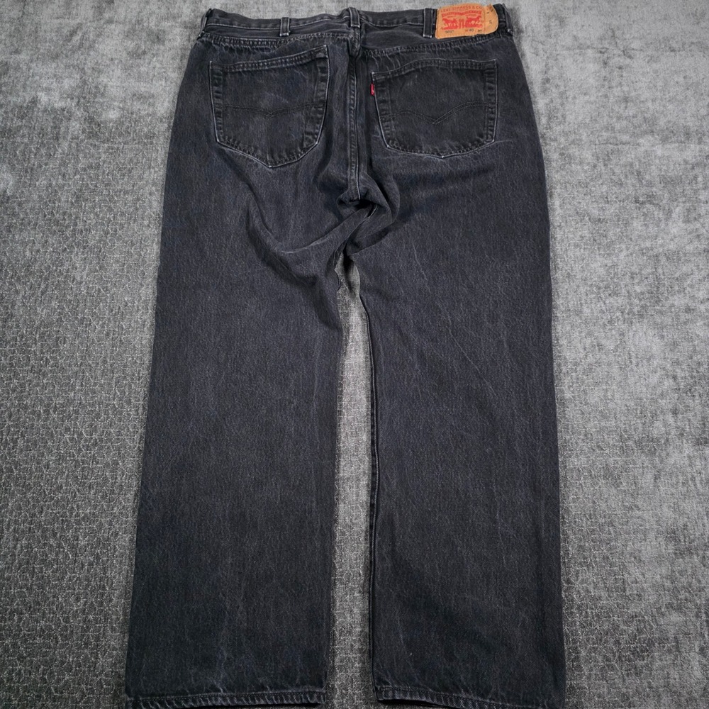 Levis 501 Original Fit Jeans Mens 40x30 Black Straight Leg Button Fly Denim
